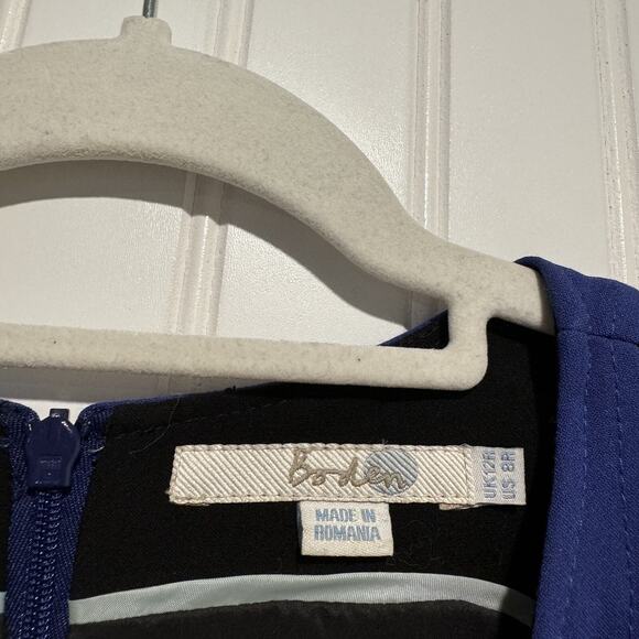 Boden Audrey Colorblock Dress Ponte Knit Purple Black Size 8 - Picture 4 of 6